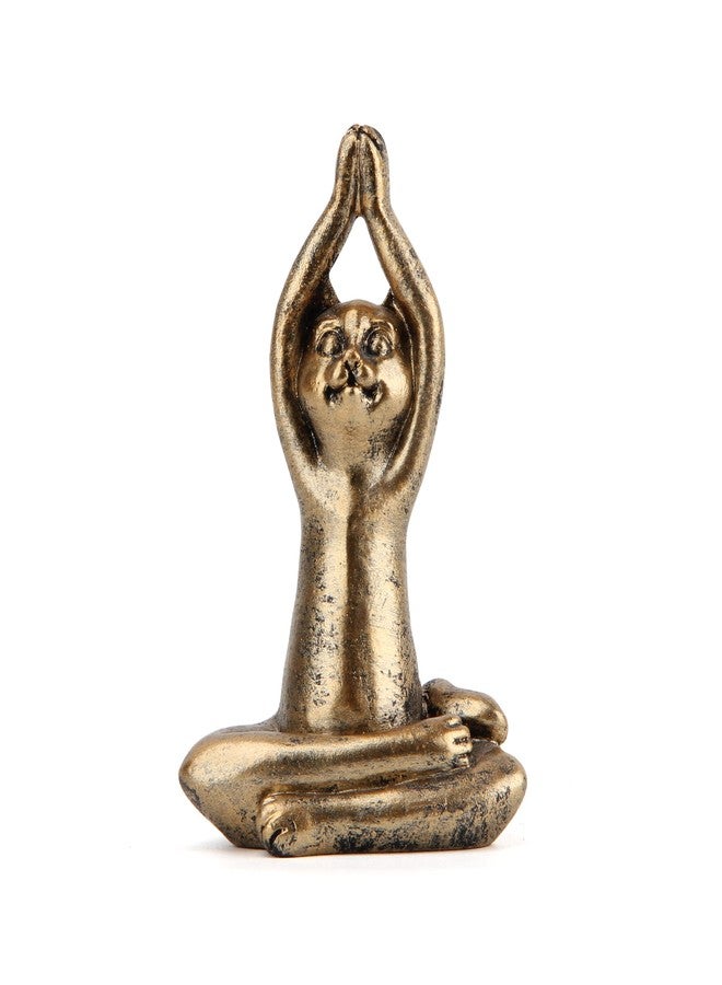 Smadeer Yoga Cat Statues for Home Decor Accents,Yoga Pose Figurine for Zen Spiritual Bedroom Living Room Office Table Desk Modern Boho Decoration,Meditation Shelf Decor Accents Antique Bronze Gift - Image 5